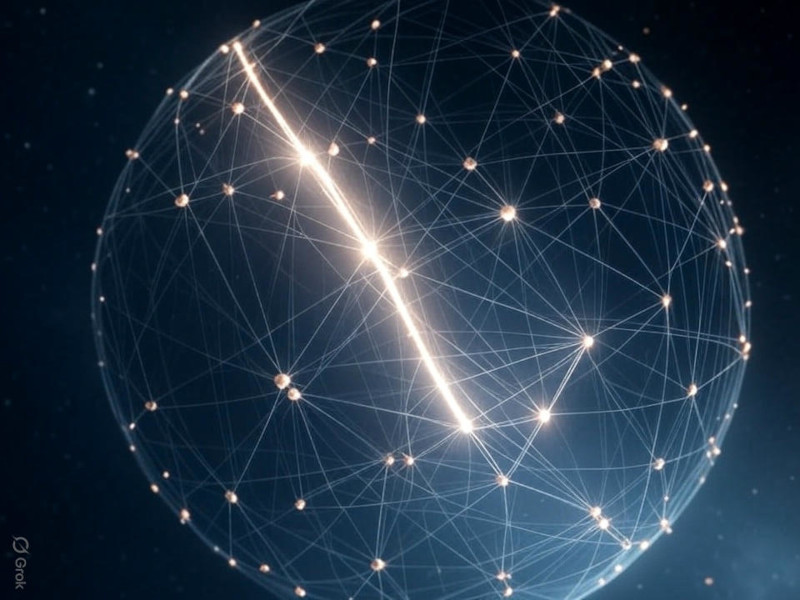 Ilustração de um grafo esférico.